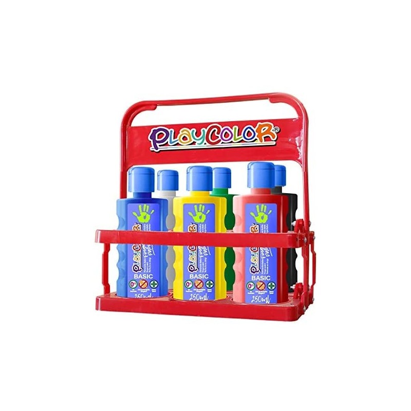 PINTURA DE DEDOS BASIC 40ML 6 COLORES PLAYCOLOR