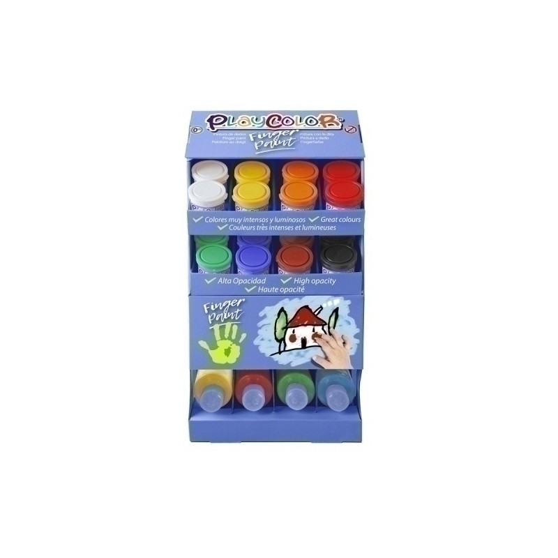 PINTURA DE DEDOS PLAYCOLOR SURTIDO EXPOSITOR 36