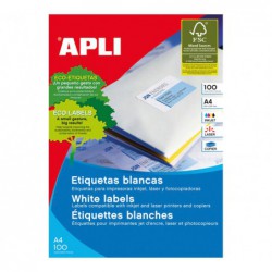 CAJA 100h ETIQUETAS POLIVALENTES APLI 70x25,4mm