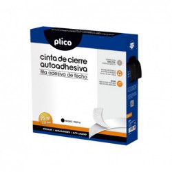 CINTA DE CIERRE ADHSEIVA PLICO VELCRO 25m