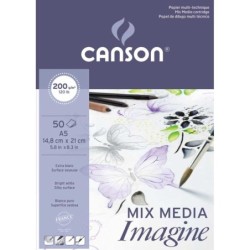 BLOC PAPEL IMAGINE A2 200G 50 HOJAS CANSON