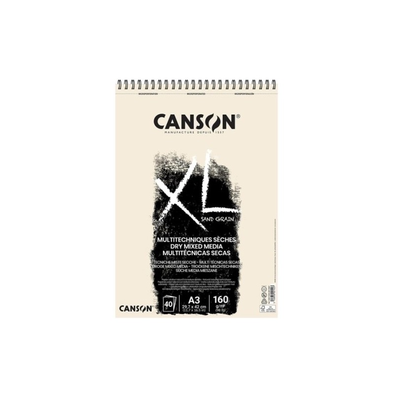 BLOCK DIBUJO CANSON XL SAND A3 160 G PACK 5
