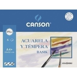 LÁMINA ACUARELA BASIK A4 PACK 6 CANSON