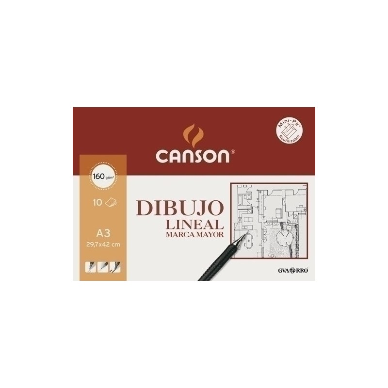 LÁMINA DIBUJO CANSON MARCA MAYOR A3 PACK 10 UNIDADES
