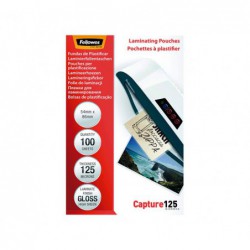 PACK 100 FUNDAS DE PLASTIFICAR FELLOWES BRILLO 54x86mm 125 MICRAS