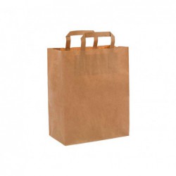 CAJA 250 BOLSAS CON ASAS BIODEGRADABLES DE PAPEL KRAFT 14x32cm