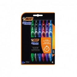 BLÍSTER 6 ROLLERS BIC GELOCITY QUICK DRY