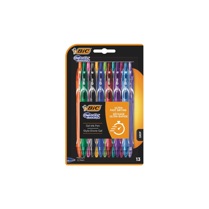 BLÍSTER 13 ROLLERS BIC GELOCITY QUICK DRY