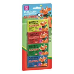 PLASTILINA ALPINO BLISTER 4 UNIDADES 50G