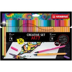 ROTULADORES FINOS 36 COLORES STABILO ARTY CREATIVE SET