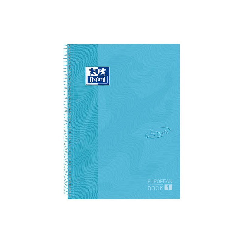 CUADERNO OXFORD "EUROPEANBOOK 1 TOUCH" A4+ 80h COLORES PASTEL