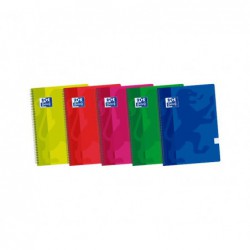 CUADERNO OXFORD SCHOOL CLASSIC Fº 80h 5x5 COLORES VIVOS