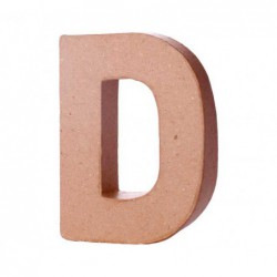 LETRA DE PAPEL MACHÉ INNSPIRO "D" 10Cm