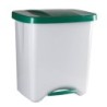 PAPELERA DENOX PEDALBIN ECOLÓGIC 40L TAPA VERDE