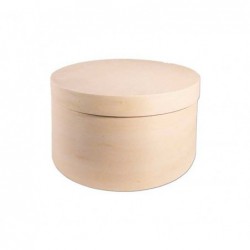 CAJA MADERA DE CHAPA INNSPIRO REDONDA 12x7cm