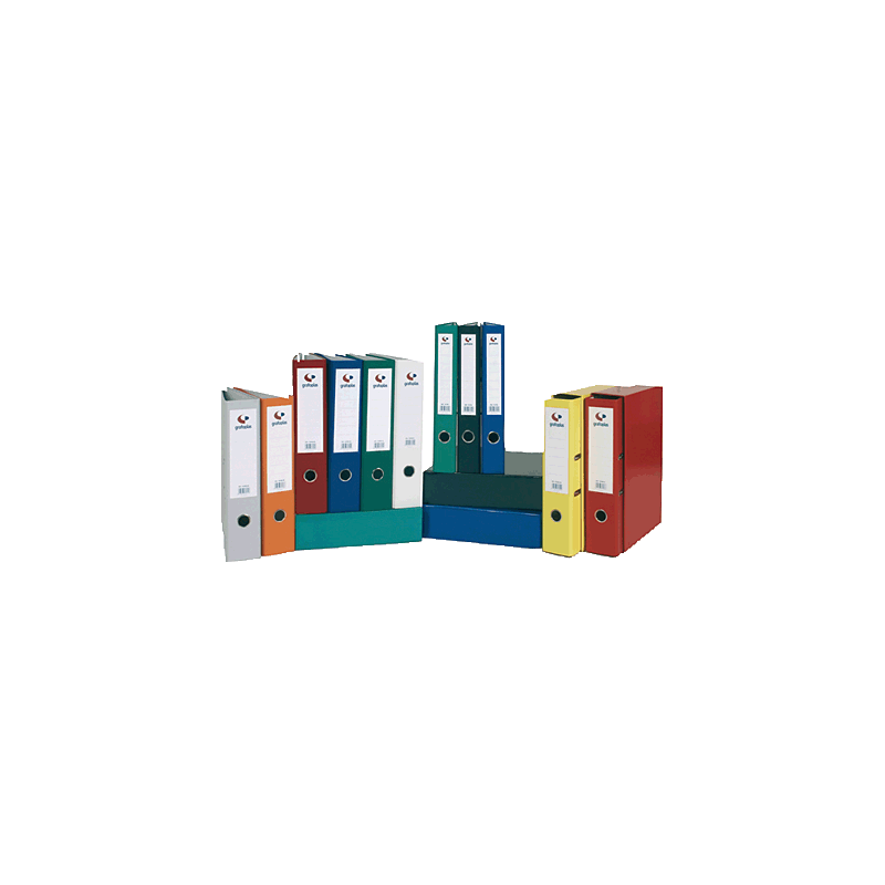 GRAFOPLAS GRAFCOLOR ARCHIVADOR PALANCA 80 MM FOLIO AZUL PACK 12