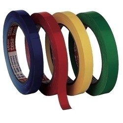 CINTA PVC ROJO 66MM × 12M PARA BOLSAS TESA