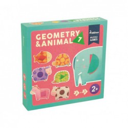 SET 7 PUZZLES MIDEER "GEOMETRÍA Y ANIMALES"