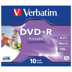 PACK 10 DVD+R VERBATIM 16X...