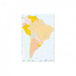 PACK 50 MAPAS MUDOS EN COLOR "POLÍTICO: AMÉRICA DEL SUR"