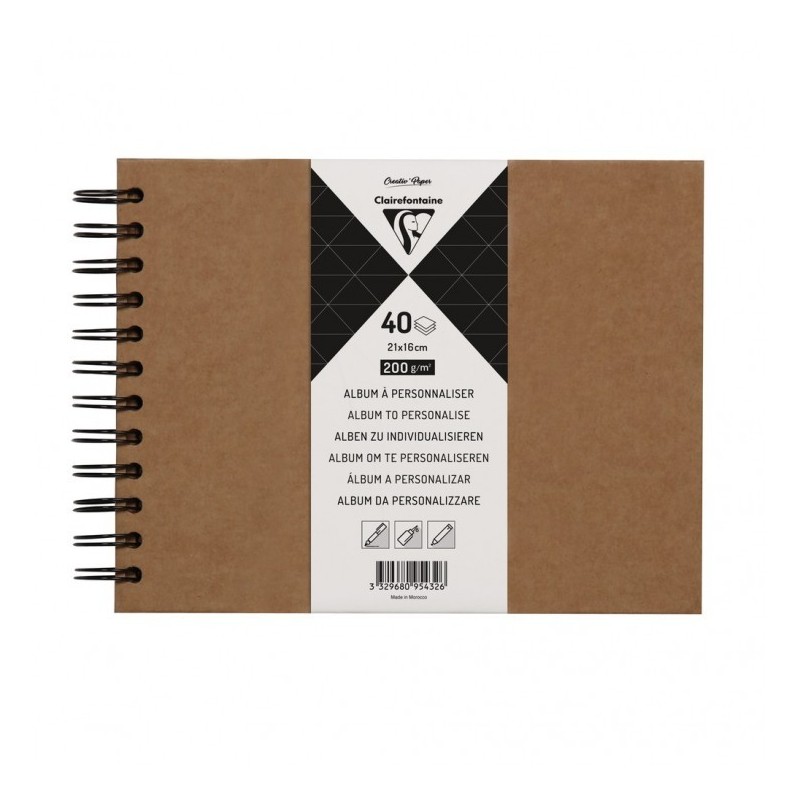 BLOC DE NOTAS CUADERNO 40 HOJAS MARRÓN CLAIREFONTAINE