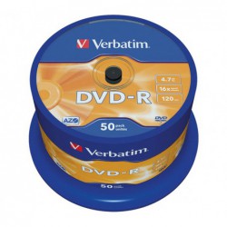 BOBINA 50 DVD-R VERBATIM 16X 4.7GB ADVANCED AZO