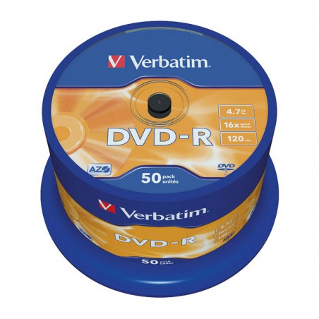 BOBINA 50 DVD-R VERBATIM 16X 4.7GB ADVANCED AZO