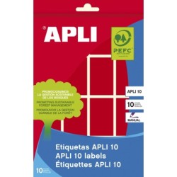 ETIQUETA AUTOADHESIVA ROJA RECTÁNGULO 128 PZ APLI