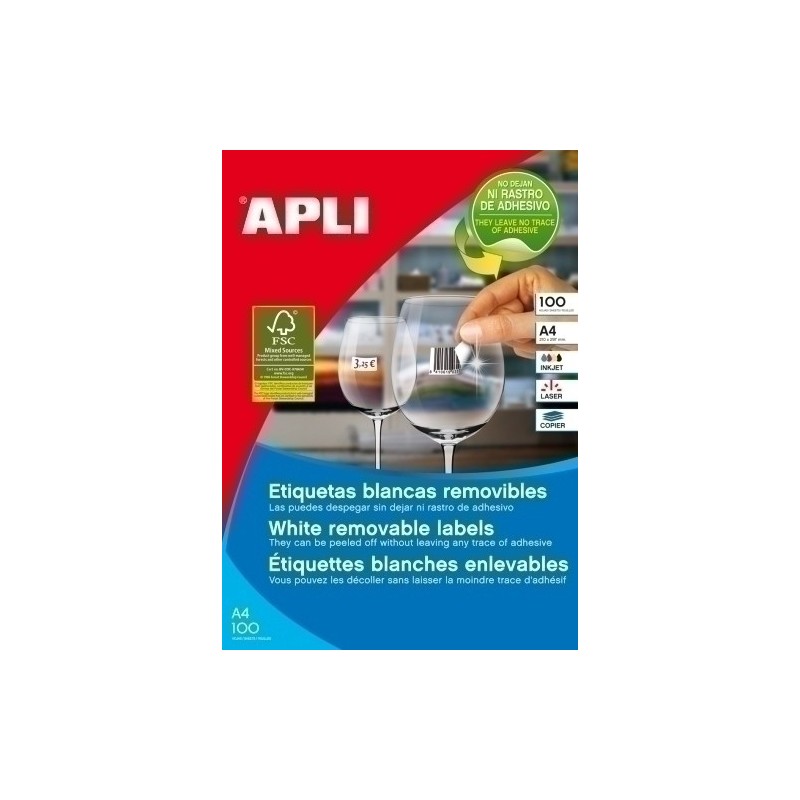 ETIQUETA BLANCA AUTOADHESIVA 48,5X16,9MM APLI