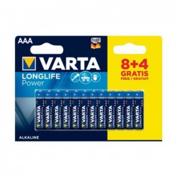 BLÍSTER 8+4 PILAS VARTA AAA LONGLIFE POWER LR03 1,5V