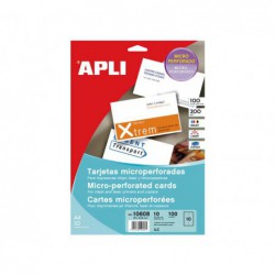 BLÍSTER 10h TARJETAS DE VISITA APLI MATE MICROPERFORADAS