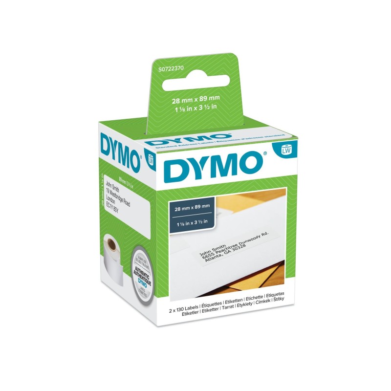 ETIQUETAS DE DIRECCIÓN ESTÁNDAR 28X89MM DYMO LW