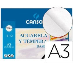 PAPEL ACUARELA BASIK CANSON A3 370G
