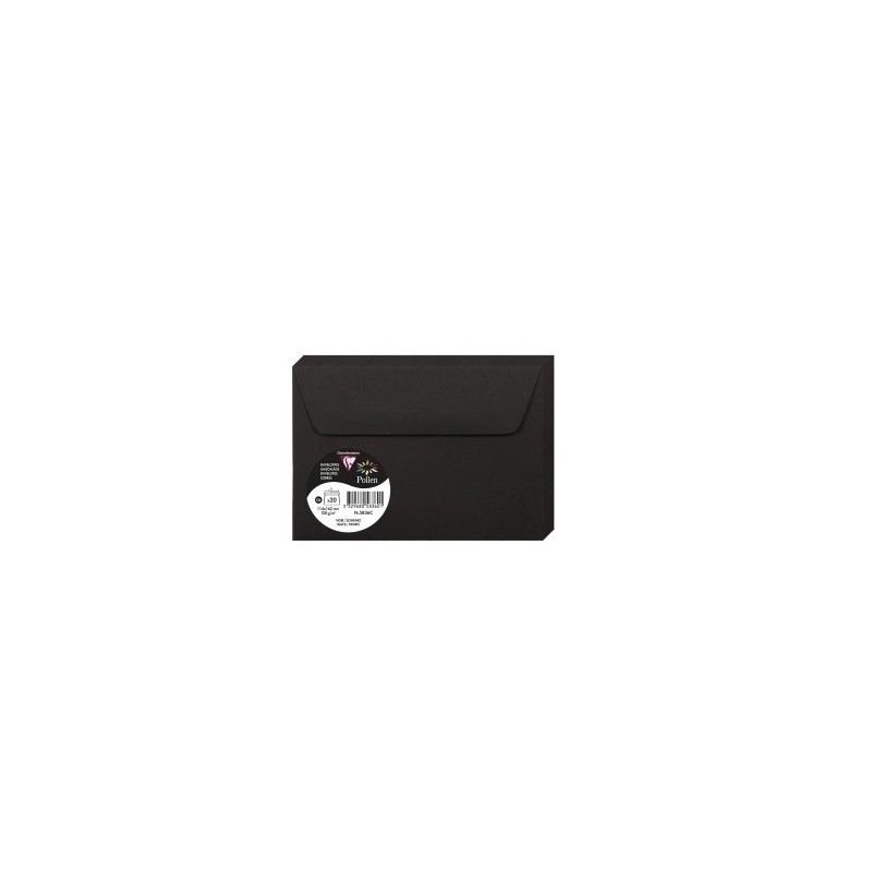 SOBRES CLAIREFONTAINE C6 114X162MM NEGRO P20