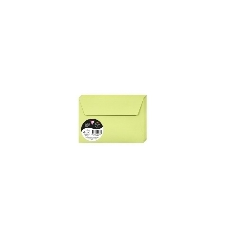 SOBRES CLAIREFONTAINE C6 114X162MM VERDE P20