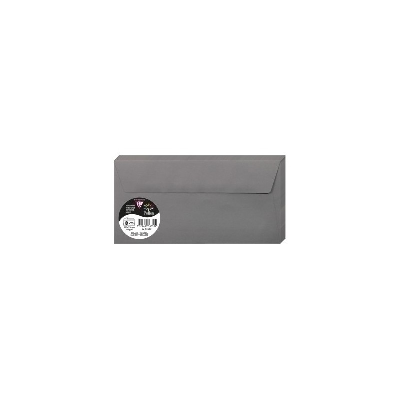 SOBRES CLAIREFONTAINE DL 110X220MM GRIS P20