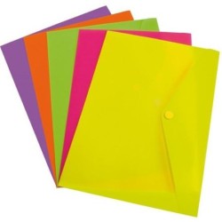 SOBRES OPACOS CIERRE BROCHE FOLIO NARANJA FLÚOR GRAFOPLÁS PACK 12
