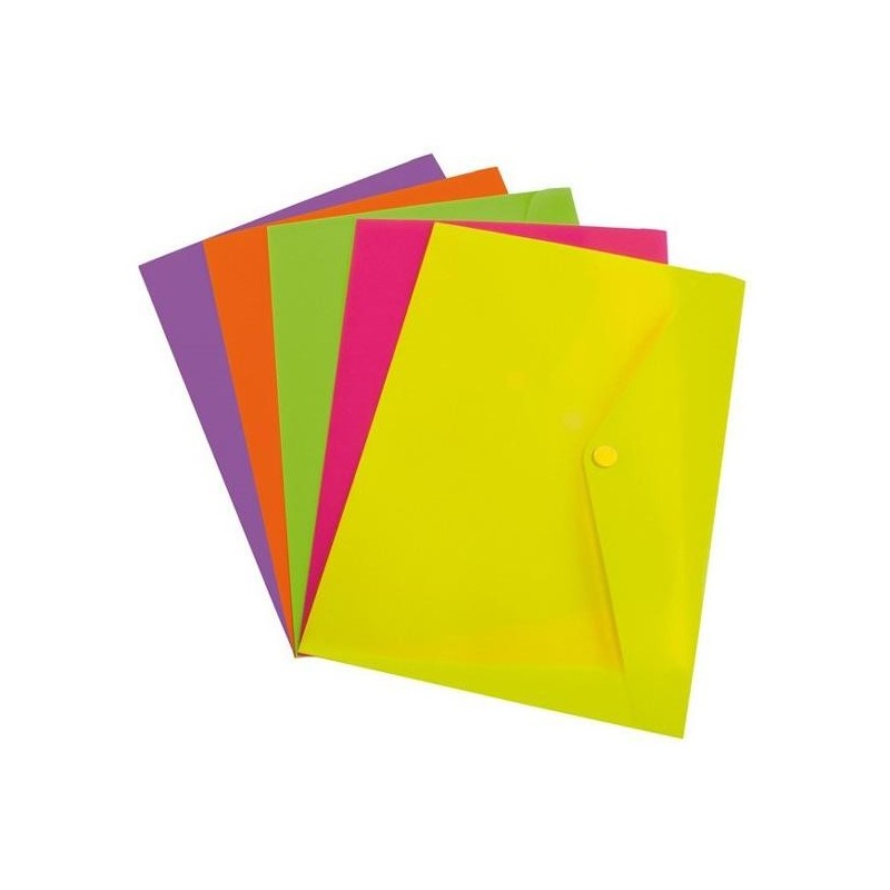 SOBRES OPACOS CIERRE BROCHE FOLIO NARANJA FLÚOR GRAFOPLÁS PACK 12