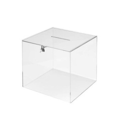URNA METACRILATO DEFLECTO 30X30X30 CON LLAVE