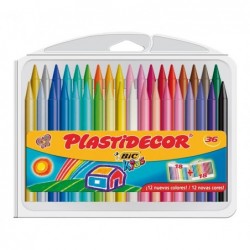 BLÍSTER 36 CERAS PLASTIDECORS BIC KIDS