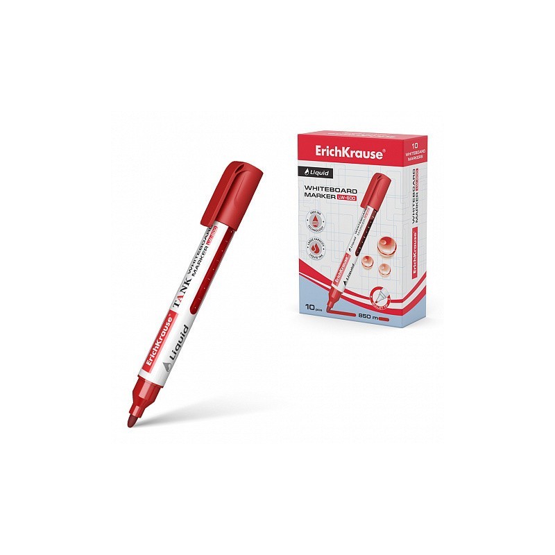 MARCADOR PIZARRA BLANCA LIQUID LW-600 ROJO ERICH KRAUSE
