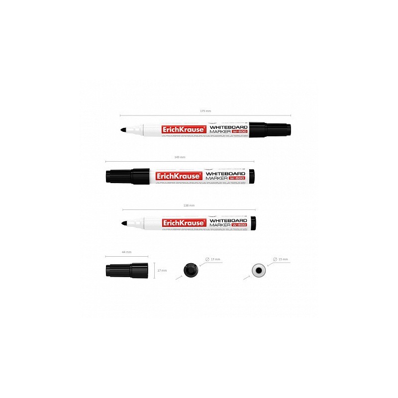 MARCADOR PIZARRA BLANCA W-500 NEGRO ERICH KRAUSE