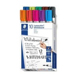 MARCADOR PIZARRA LUMOCOLOR 351 SURTIDOS PACK 10 STAEDTLER