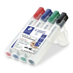 MARCADOR PIZARRA LUMOCOLOR 351 SURTIDOS PACK 4 STAEDTLER