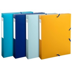 CARPETA EXACOMPTA PP BEEBLUE AZUL CLARO TURQUESA AMARILLO A4