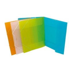 CARPETA GOMAS CON SOLAPA A4 TRANSPARENTE BISMARK