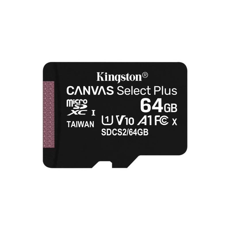 TARJETA MICROSD 64GB UHS-I CLASE 10 KINGSTON CANVAS SELECT PLUS
