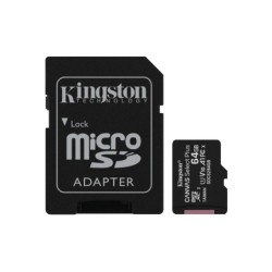 TARJETA MICROSD 64GB UHS-I CLASE 10 KINGSTON CANVAS SELECT PLUS CON ADAPTADOR
