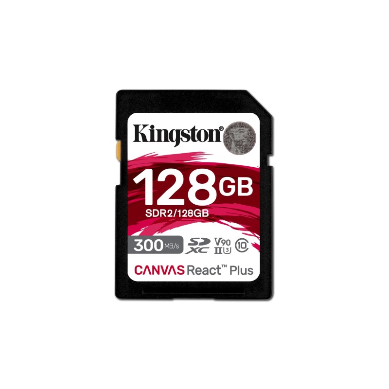 TARJETA SDXC 128GB UHS-II V90 KINGSTON CANVAS REACT PLUS