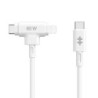 CABLE MULTIUSB 1.5M USB-C A USB-C/LIGHTNING BLANCO HYPER